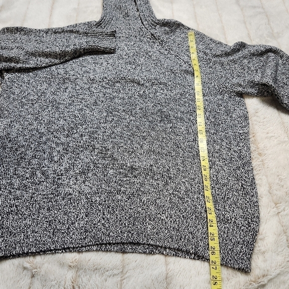 SIZE 1X Knit Sweater Turtleneck Cotton Black and white Long sleeves KAREN SCOTT - Picture 13 of 15